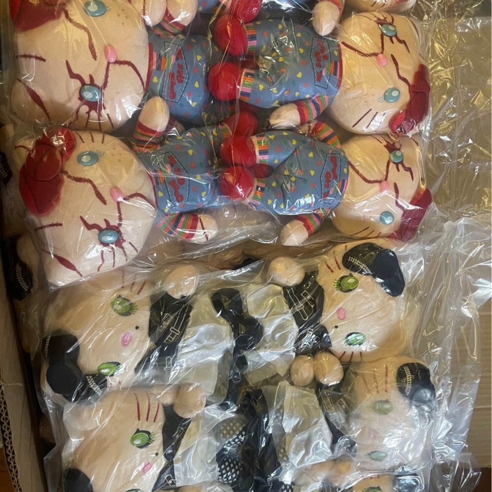 Hello Kitty Chucky and Tiffany Plush Set